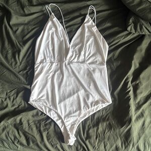 Silky Strappy Plunge Bodysuit